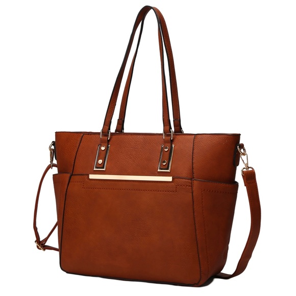 MIA K COLLECTION • MKF Delma Crossbody Tote Bag Handbag Purse Shoulder Satchel - Picture 1 of 8